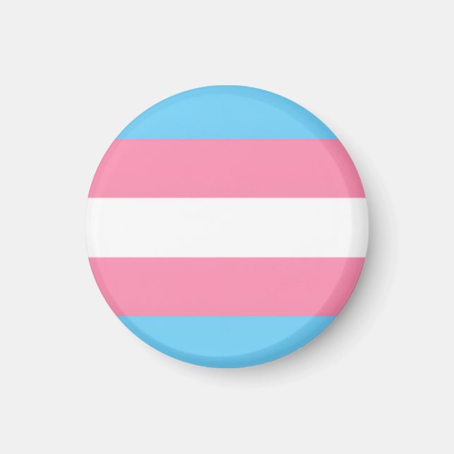 bandera trans en imán (Frente)