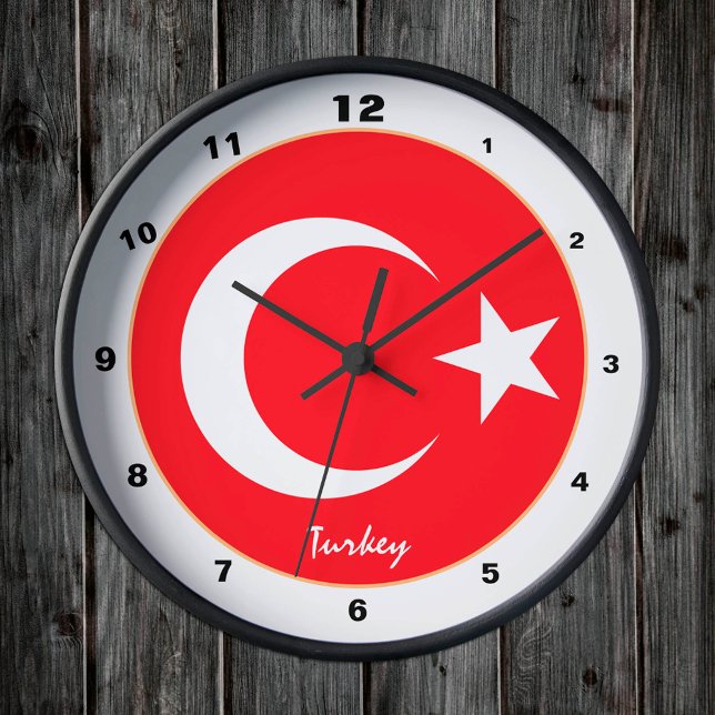 Bandera turca, Turquía a la moda reloj de casa/dis (Subido por el creador)