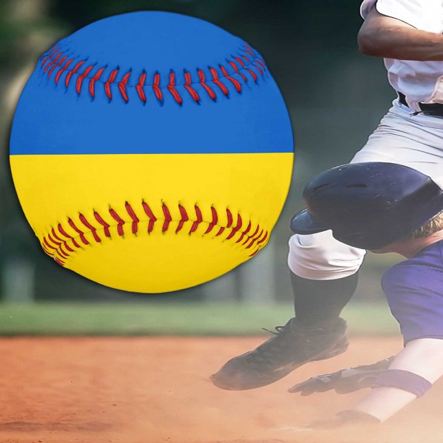 Bandera ucraniana y bolas de béisbol (Subido por el creador)