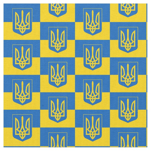 Bandera ucraniana y Ucrania, tela de moda / moda (De cerca)