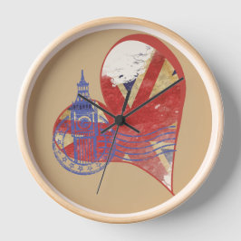 Bandera uk del reloj de pared