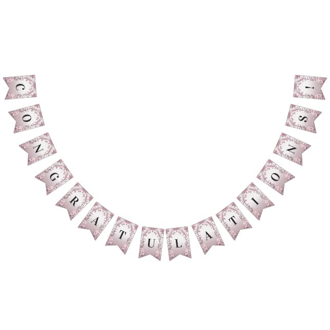 Bandera única de Bungalows con flores rosadas (Todo)