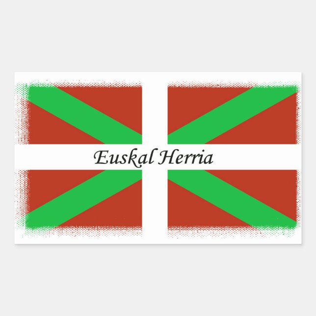 Bandera vasca con Pegatina Euskal Herria (Anverso)