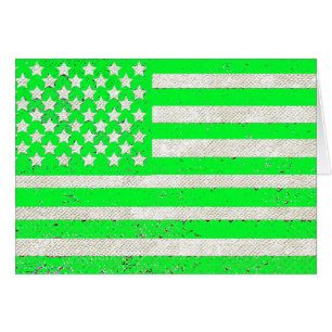 Bandera verde grunge norteamericana