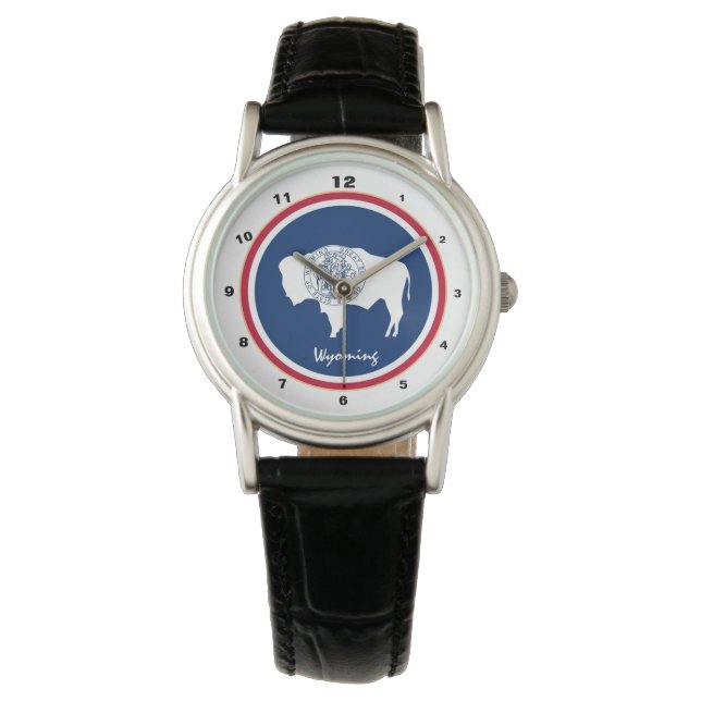Bandera Wyoming y reloj de moda EE.UU./diseño (Anverso)
