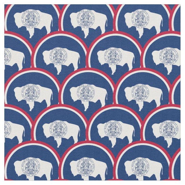 Bandera Wyoming y tela de moda/moda (De cerca)