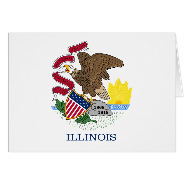 Bandera y foco de Illinois (Anverso (Horizontal))