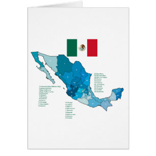 Bandera y mapa de México