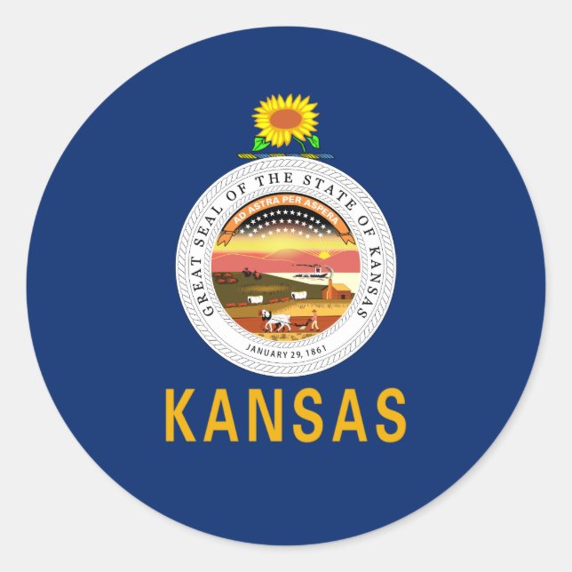 Bandera y sello de Kansan, Bandera de Kansas (Anverso)