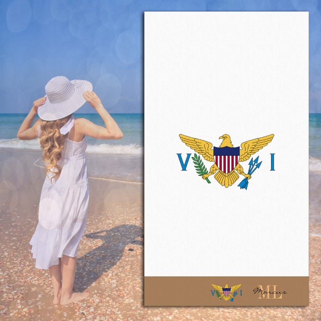 Bandera y toalla de playa de las Islas Vírgenes de (Subido por el creador)