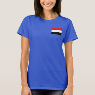 Bandera yemení y mapa de camiseta dk