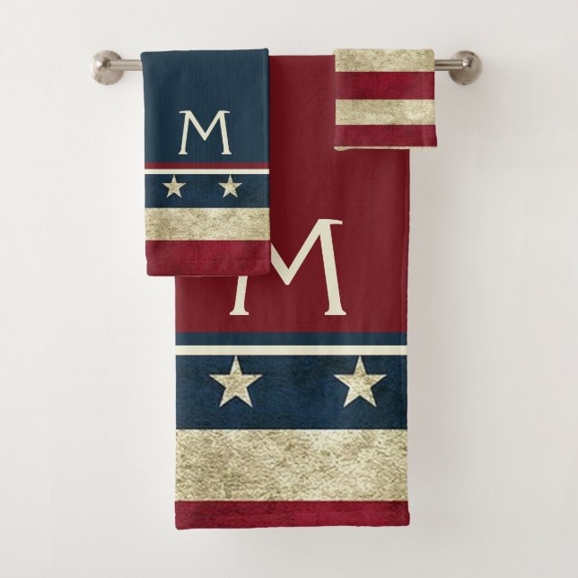 Banderas Americanas Patrióticas País Rústico  (In situ)