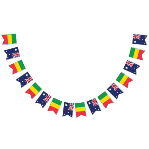 Banderas australianas y etíopes lado a lado