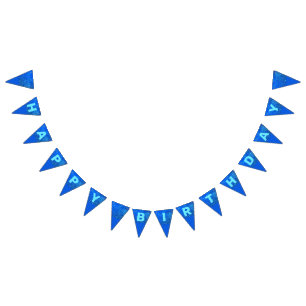 Banderas azuladas del empavesado del feliz