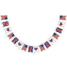 Banderas británicas norteamericanas Boda del anive