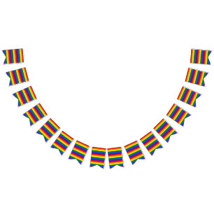 banderas de amarre arco iris