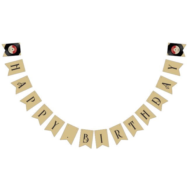 Banderas de Bunding de registros de vinilo retro p (Todo)