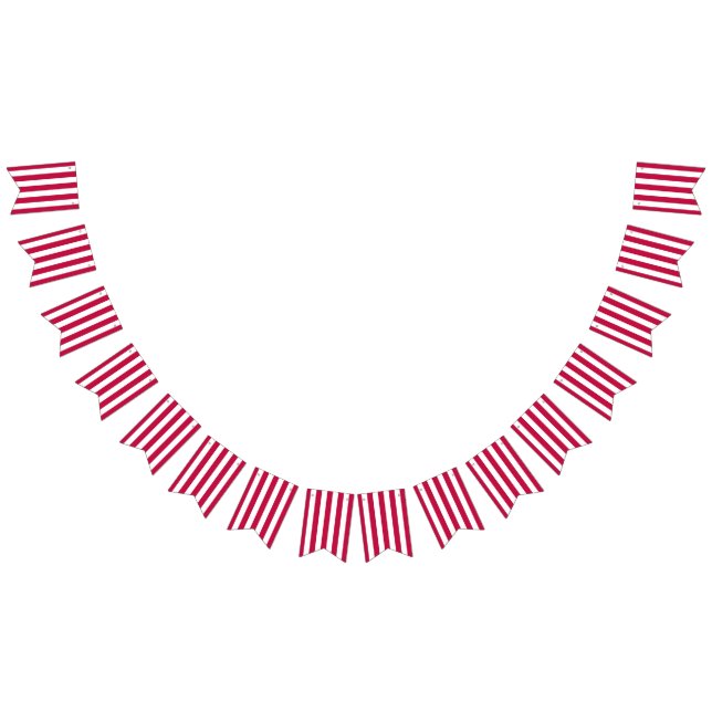 Banderas de Bungalows de rayas rojas y blancas (Todo)