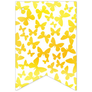 Banderas de Bunting (Amarillo) para mariposa