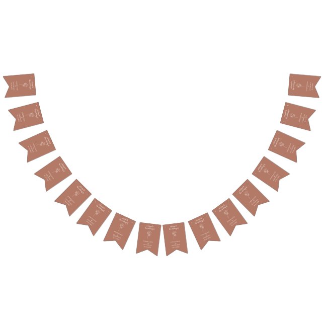 Banderas de Bunting Boda de Flores Silvestres de T (Todo)
