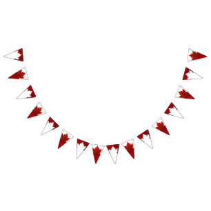Banderas de Bunting Canada Day Decorations