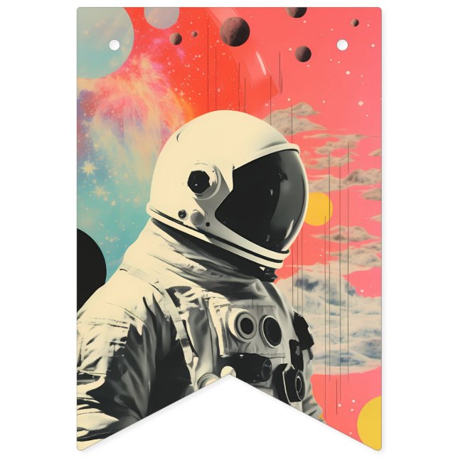 Banderas de Bunting de astronautas espaciales (Primera bandera)