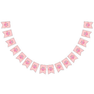 Banderas de Bunting de Búho de mensajes de amor