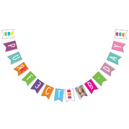 Banderas de Bunting de cumpleaños de la foto