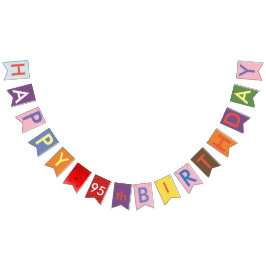 banderas de bunting de feliz 95 años