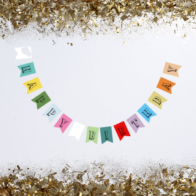 Banderas de Bunting de Fiesta de cumpleaños feliz  (In Situ Party)