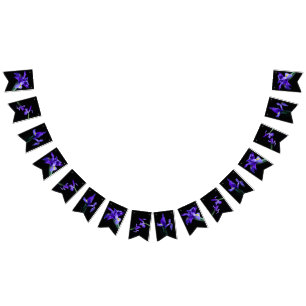 Banderas De Bunting De Iris Púrpura