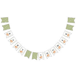 Banderas de Bunting de Woodland Fox Baby Shower