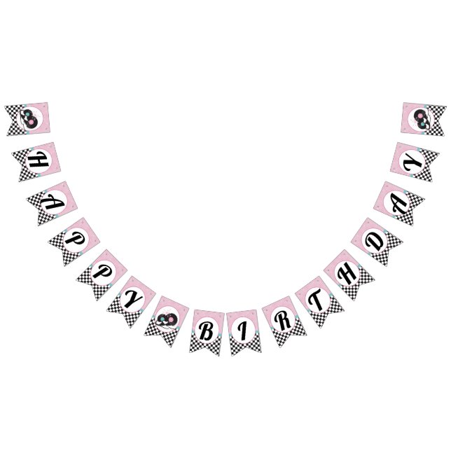 Banderas de Bunting Diner Happy Birthday de los añ (Todo)