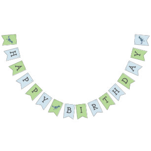 Banderas de Bunting Dinosaur Happy Birthday Trex