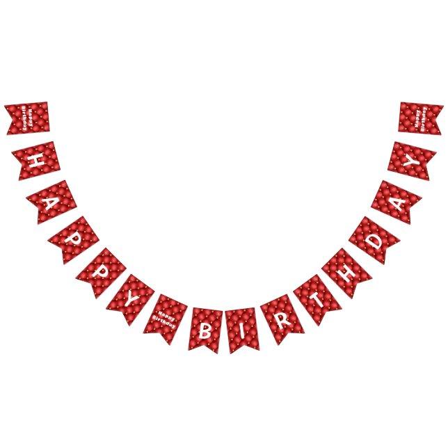 Banderas de Bunting Flags Gold Diamantes Rojos Tuf (Todo)