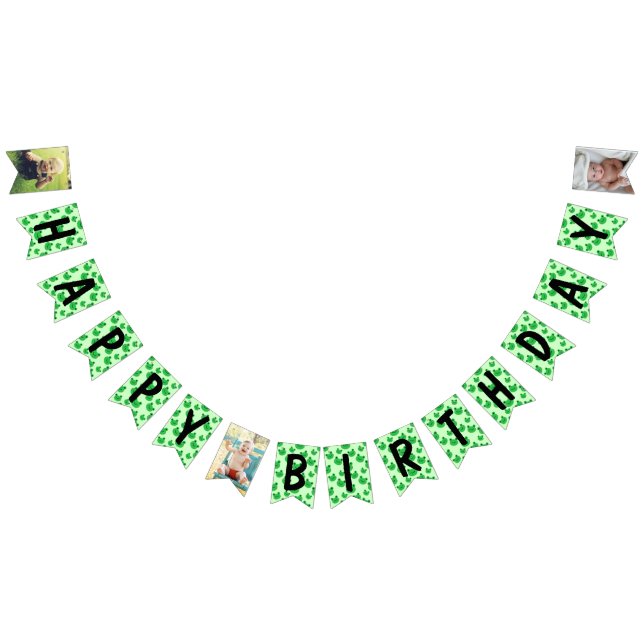 Banderas de Bunting Frog Happy Birthday (Todo)
