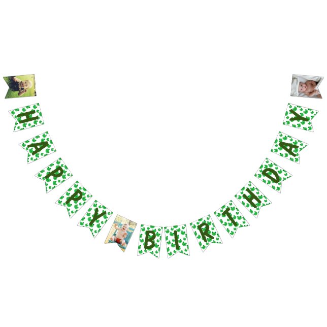 Banderas de Bunting Frog Happy Birthday (Todo)