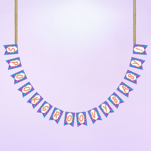 Banderas de Bunting Groovy Spooky de Halloween (Subido por el creador)