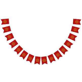 Banderas de Bunting inspiradas en el árabe rojo y