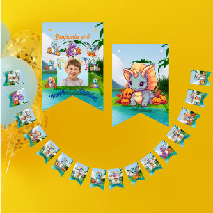 Banderas de Bunting Niños Fiesta de cumpleaños Din