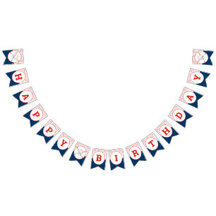 Banderas de Bunting Party Birday en el Béisbol