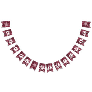 Banderas de Bunting Red Happy Birthday Painting Sp