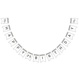 Banderas de Bunting Retro Blue Race Car