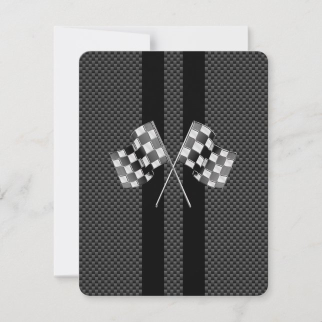 Banderas de Carreras rayas en decoración de fibra  (Anverso)