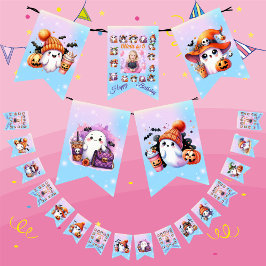 Banderas de conejo de fantasmas para niños para el