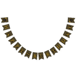 Banderas de conglomerado de diseño Black Gold Pol