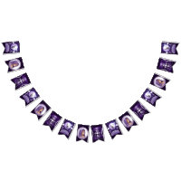 Banderas de conglomerado infantil morado de la lun