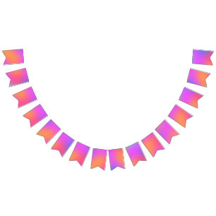 Banderas de conglomerado naranja, rosa, Fiesta pú