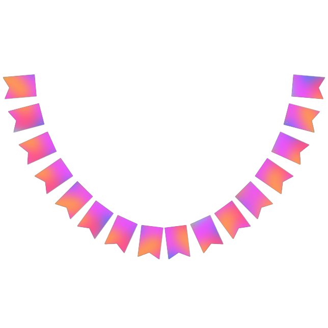 Banderas de conglomerado naranja, rosa, Fiesta púr (Todo)