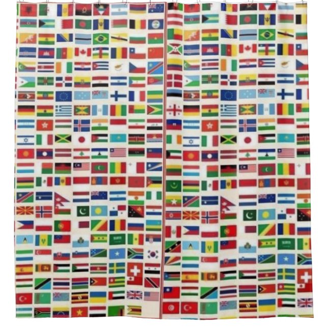 BANDERAS DE CORTINA DE DUCHA DE NACIONES (Anverso)